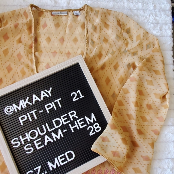 Valerie Stevensâ˘graphic printâ˘semi-sheerâ˘cover-Med - Picture 6 of 7